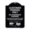 Signmission Customer Parking Only No Overnight Parking Unauthorized Vehicles Towed at Owner Expen, BW-1824-24206 A-DES-BW-1824-24206 - alternate 1